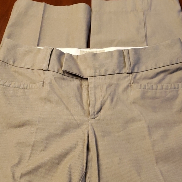 Banana Republic Trousers Tan 9" Mid Rise Cotton EUC 10 Business Attire - Picture 2 of 8